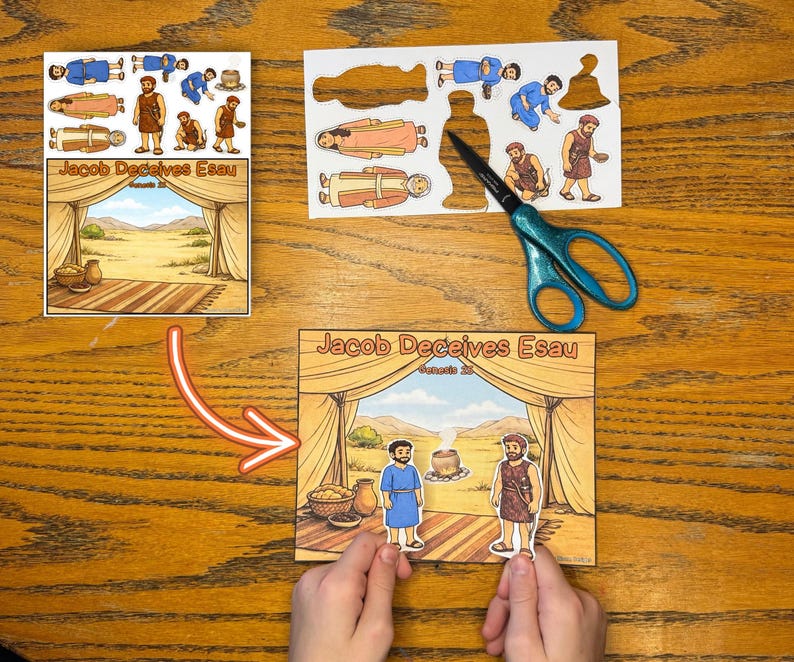 Jacob and Esau Printable Craft- Esau Sold His Birthright Bible Activity ...