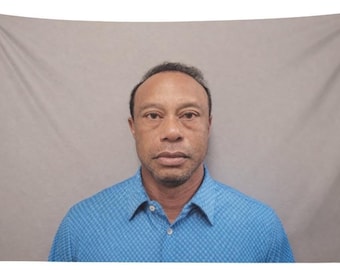 Tiger Woods 2026 Mugshot Flag