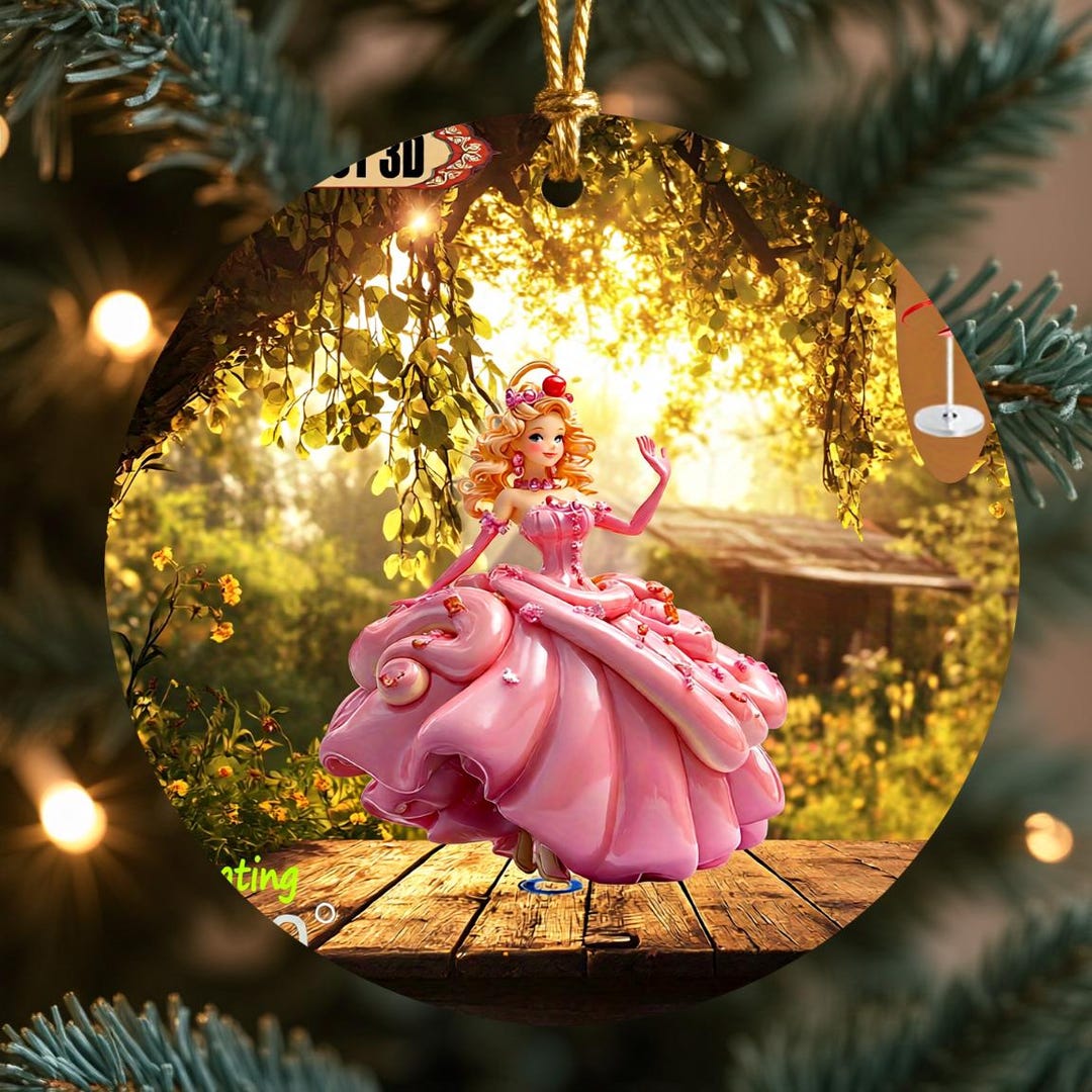 Pink Princess Ceramic Hanging Ornament, Fairy Tale Christmas Tree ...
