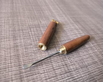 Rosewood Ear Wax Removal Tool – Personalized Name/Logo, Screw-Cap, Small Gift for Friends & Family