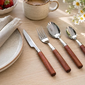 Custom Name Engraved Knife Fork Spoon Set