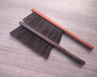 Handcrafted Wooden Bed Broom with Real Horsehair Bristles – 36cm Dust Brush