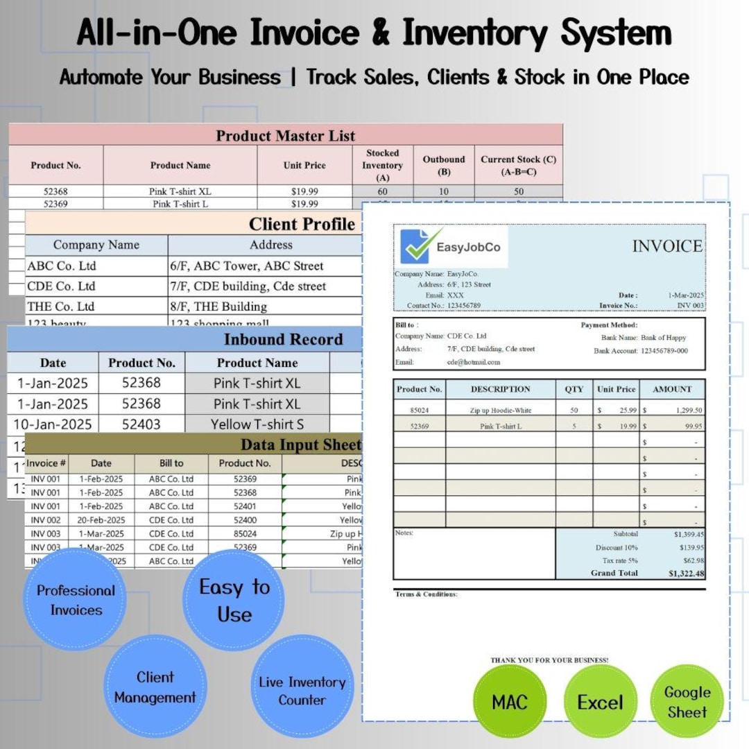 Advanced Excel Inventory and Invoice System | Automated Tracking ...