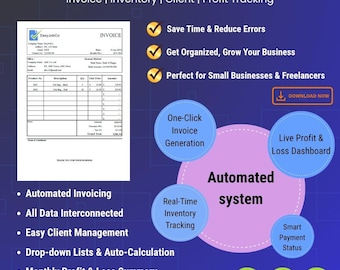 Sistema de inventario y facturación en Excel para pequeñas empresas (compatible con Google Sheets y Excel)