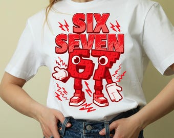 Steal a Brainrot Six Seven Italian Brainrot Kids Gaming Meme Png, Baseball Number, Six Seven Ice Cream Drip 67 Meme Gen Alpha Slang Png