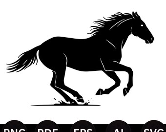 Archivo de corte SVG PNG de caballo, diseño digital para Cricut/descarga digital