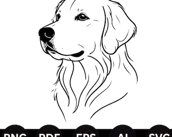 Silueta de perro en formatos SVG, PNG, AI, EPS y PDF / Descarga digital