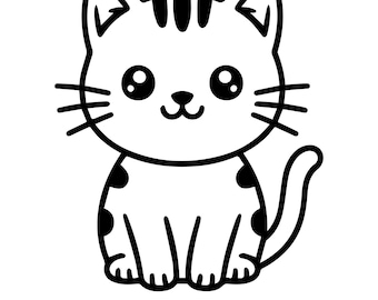Simple Cat Svg Png: Minimalist Cut Design For Cricut Silhouette