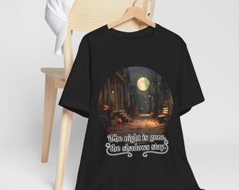 Camiseta unisex de streetcore de luna llena de Midnight Gothic Village