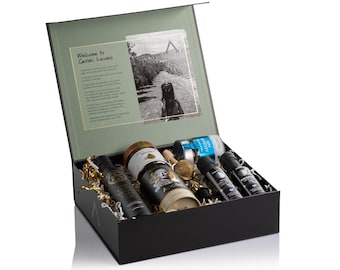 Caja de regalo Laconic Gourmet Experience: aceite de oliva griego, aceite de trufa, miel, té y especias / Set de regalo mediterráneo de lujo