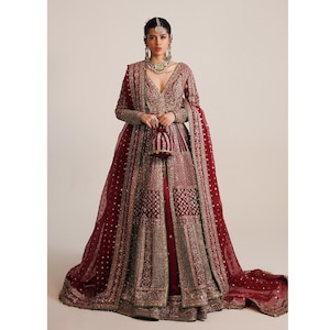 red islamic wedding dresses pictures Red Bridal Pakistani Dress for Nikkah - Buy Now