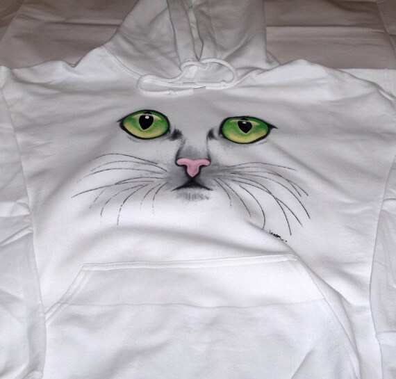 Black Yellow Eyes” Crew Neck Sweatshirt “Cat Face Gildan Black Yellow Eyes” Crew Neck Sweatshirt “Cat Face Gildan