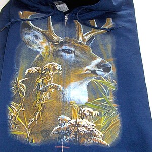Wild Buck (Deer) Navy  Full Zip Hoodie