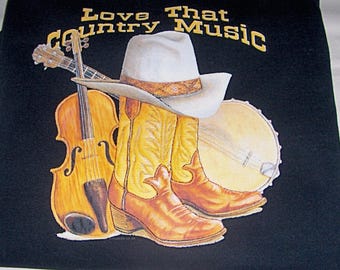 Love that Country Music - Gildan Black Crew Neck sweatshirt