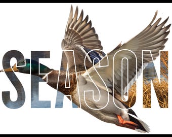 Mallard Season DTF Transfer, Duck Hunting Camo, Ready to Press