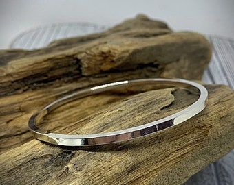Thick Everyday Sterling Silver Bangle