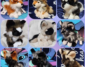 Handmade Stuffed Animal Wolf Fox Husky Dog Plush