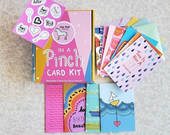 Box of Assorted Cards, Envelopes, Stamps & Stickers