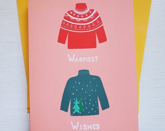 4 Pack of Warmest Wishes Holiday Cards