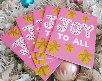 5 pack Joy to All Holiday Cards