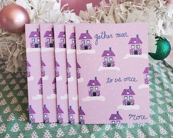 5 pack Gather Near to Us Christmas Cards