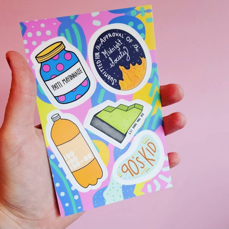 90s Vinyl Sticker Sheet - Etsy