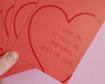Funny Maryland Flag Love Notes
