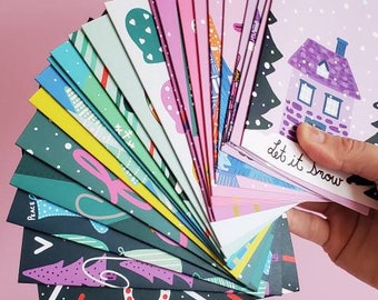 Mystery Christmas cards 5 pack