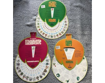 1975 Set of 3 Dr. Goddards Plant Care, First Aid & Flowing Houseplants Wheel