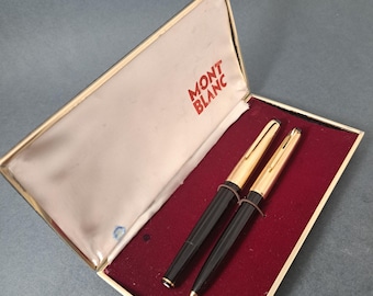 Montblanc Set  Meisterstück No. 72 Fountain Pen & No. 78 Lever Ballpoint Pen  Original Box  Germany 1960s Vintage