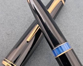 Montblanc No.24  Black  Piston Filler 14C Gold Nib '60s Fountain pen Vintage Germany NOS