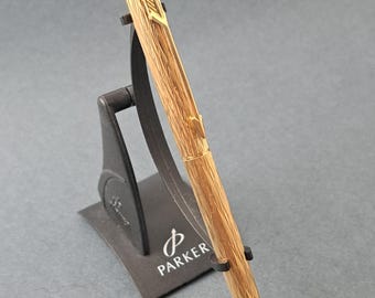 Parker Classic / Parker 180 Ballpoint Pen Luxury Gold-Plated (Ecorce / Bark Finish) Rare Patern Made in France 1980s