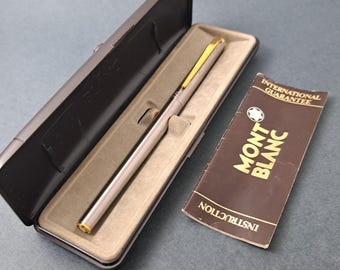 Vintage Montblanc Noblesse Fountain Pen – 14K Gold F Nib in Montblanc Plastic Brown  Box
