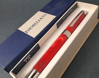 Morellato Red RollerBall Pen Italy UnUsed Vintage Boxed