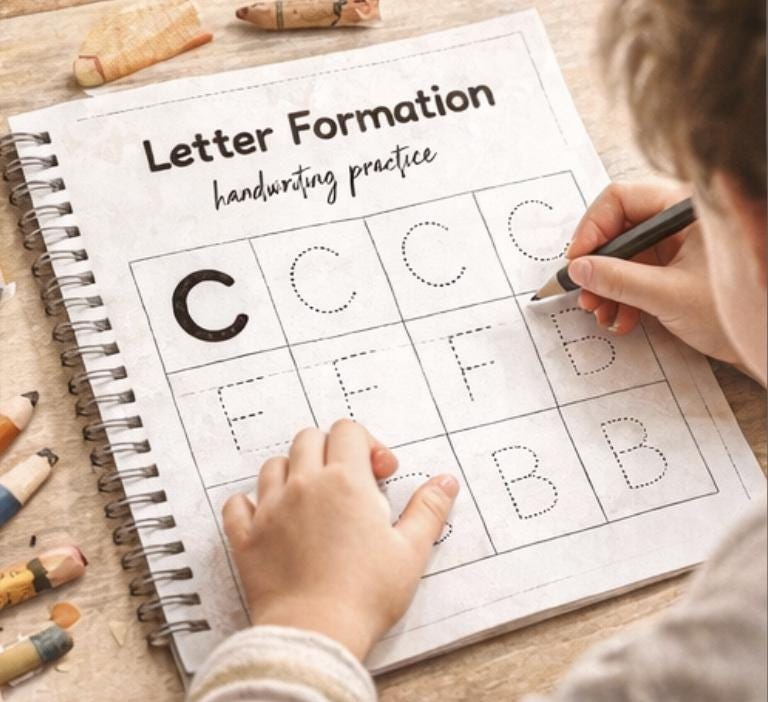 Hand Writing Exercise Book - Kids Activity Book - Etsy