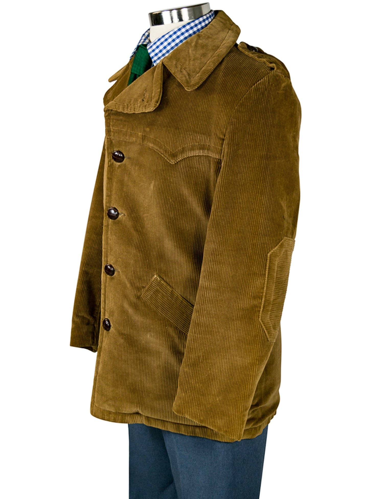Brown McGregor Elbow Patch Men's Corduroy Coat With Etsy