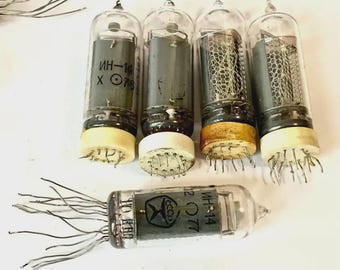 IN-14ニキシー管25個セット：ビンテージ電子ディスプレイ - 中古