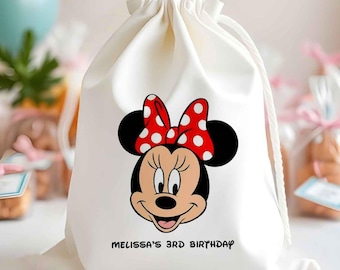Zestaw Mickey Minnie Hangover - spersonalizowana torba na przyjęcie urodzinowe Torby na przyjęcie dla dzieci - torba z podziękowaniami Prezent zwrotny - torby na upominki Minnie - torby na przyjęcie z okazji Dnia Mamy