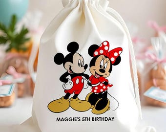 Mickey Minnie Favor Bags -Mickey Mouse Gift Bags -Kids Birthday Party Bag - Favor Bag gift - Thank You Return Gifts -First Christmas Gift