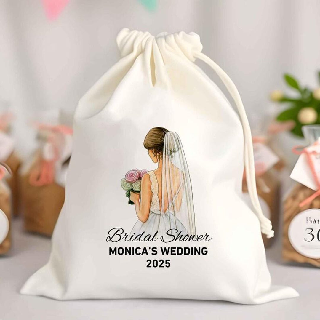 Personalized Bridal Shower Favor Bags-weeding Favor's-bridal Party Bags ...