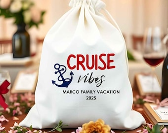 Personalized Cruise Backpack,Bachelorette Party Bag,Family Christmas Gift, Cruise Hangover Kit, Nautical Cruise Squad Favor,Custom Party Bag