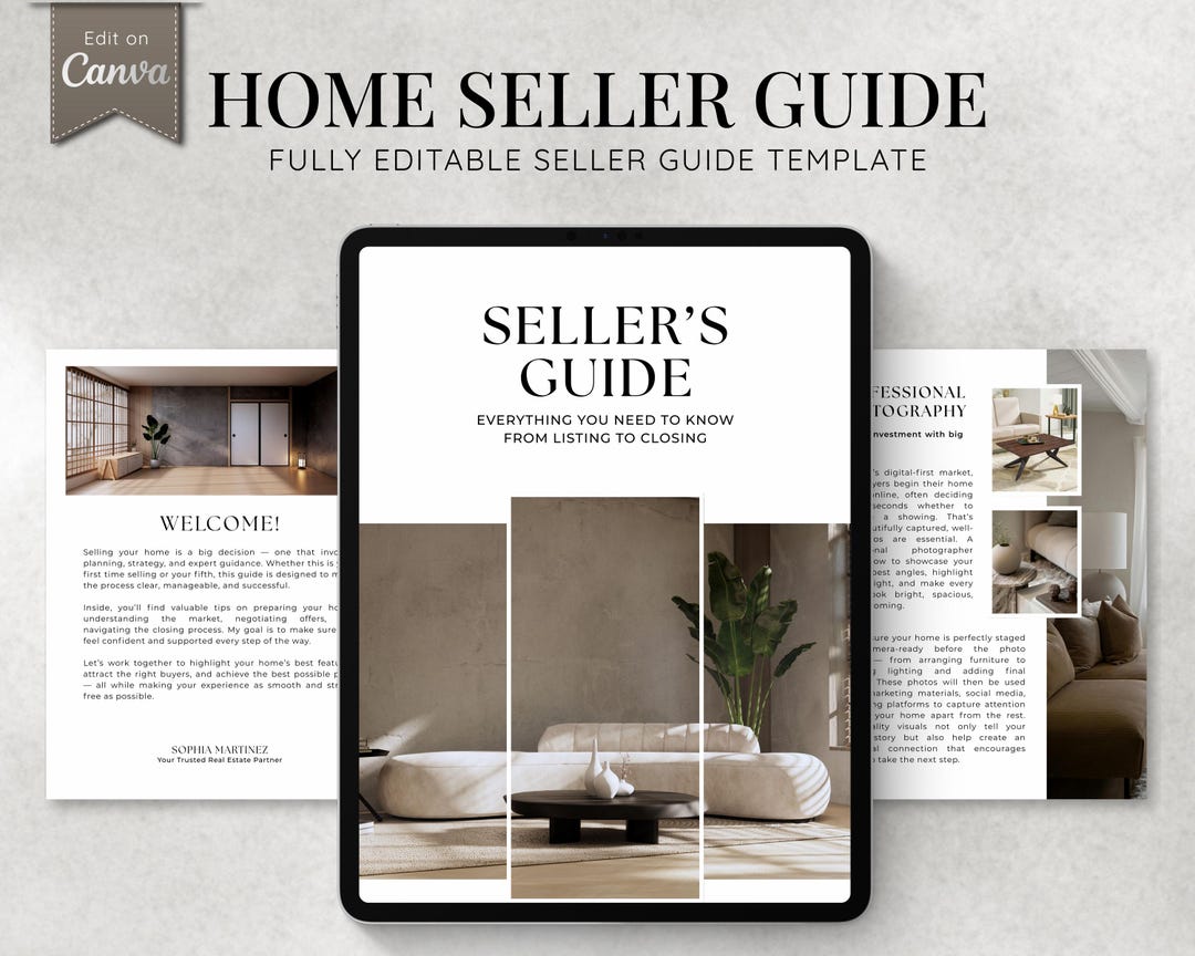 Seller Setting Page Example Real Estate Home Seller Guide Template | Realtor Marketing | 30+ Page ...