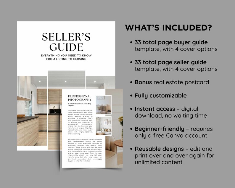Real Estate Home Buyer and Seller Guide Bundle | Realtor Marketing ...
