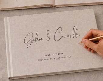 Gepersonaliseerde bruiloftsgastenboek, neutraal gastenboek, aangepast trouwalbum, polaroidfoto-gastenboek, plakboek verloving en jubileum