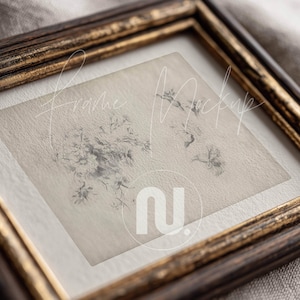 Close-up detail framemodel van 4 x 5: platliggend horizontaal frame, slim PSD-object