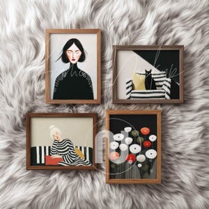 4x5 Ratio Frame Mockup Set of 4 Flat Lay Mockups (PSD, Smart Object)