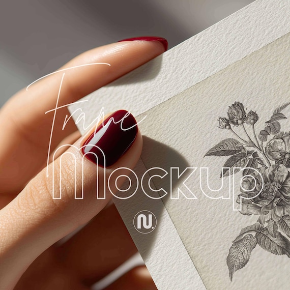 Close Up 4x5 Ratio, 8x10 Poster Mockup with Hahnemuhle German Etching Paper Texture Detail