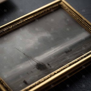 Horizontal Din A Frame Mockup PSD 5x7 Ratio Classic Gold Flat Lay Smart Object PSD