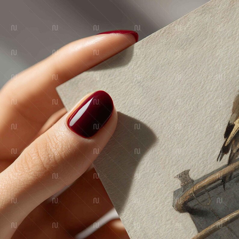 Close Up 4x5 Ratio, 8x10 Poster Mockup with Hahnemuhle German Etching Paper Texture Detail