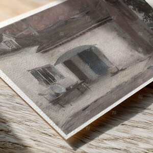 Horizontal 4x5 Ratio Poster Mockup with Hahnemuhle German Etching Paper Texture Detail, 8x10 PSD